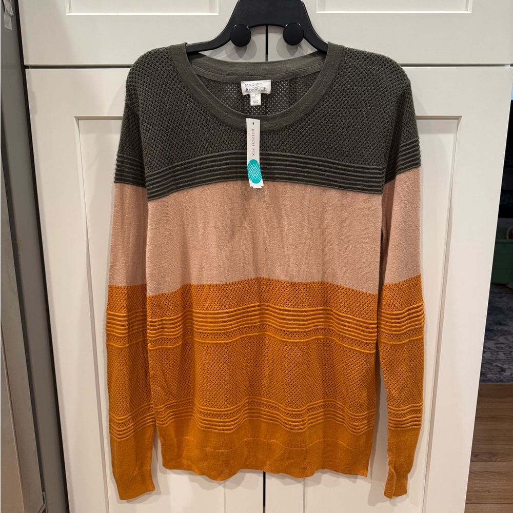Market & Spruce Olive Knit Sweater